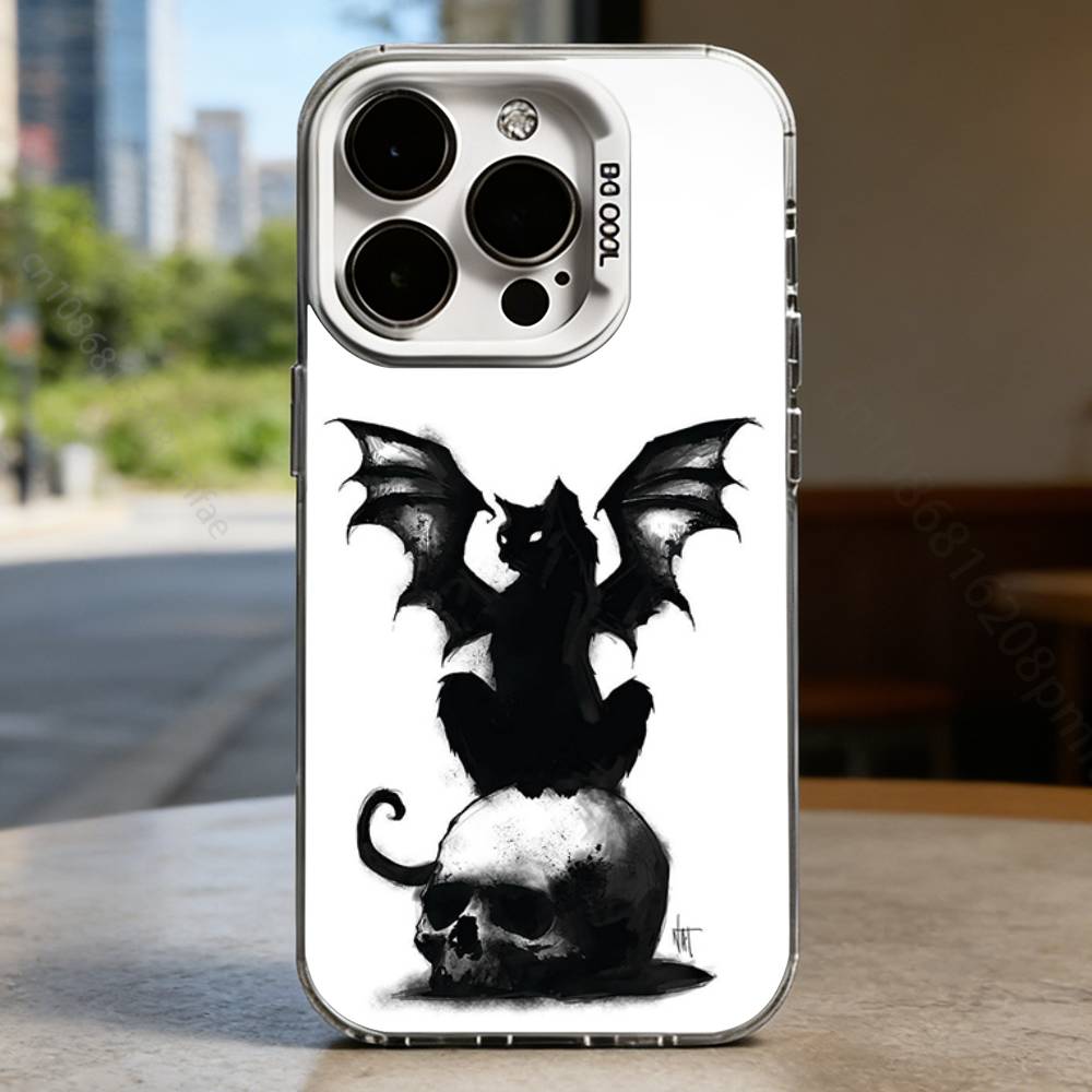 Goth Vampire Bat Gothic Case for iPhone17 16 15 14 13 12 11 Pro Max Plus Air 16E X XR XS Max Hard Shockproof Bumper Cover