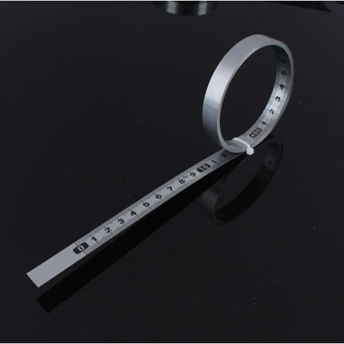 HJ Stainless Steel Tape Measure, Self-Adhesive Measuring Tape Ruler Tool, Long Measure (2m)