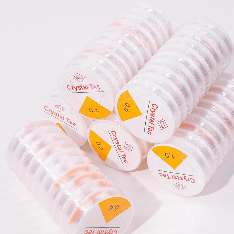 Round Cowhide Beaded Crystal Elastic Rope - Wear-Resistant and Super Elastic Wire