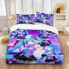 Hot Anime beautiful girl Hatsune Miku Balinese Duvet Cover Set Bedding with 1-2 Pillowcases Room Teens Bedroom Decor Fans Gift