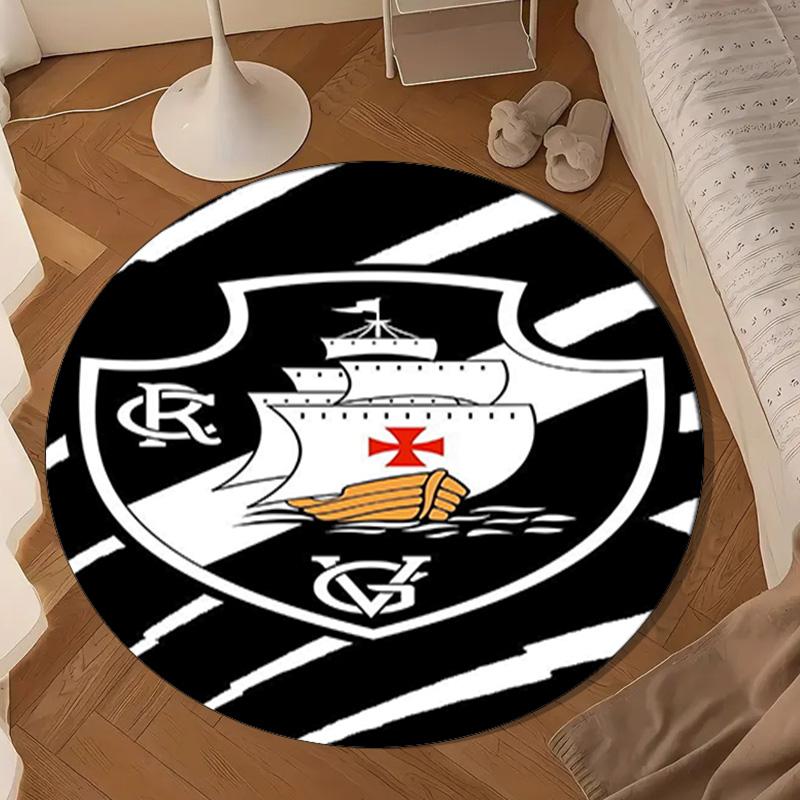 Football Club Emblem Round Rug for Livingroom,Bedroom, Palyroom, Chair Rug, Area rug, Circle Carpet, Large Size Fan Christmas gift