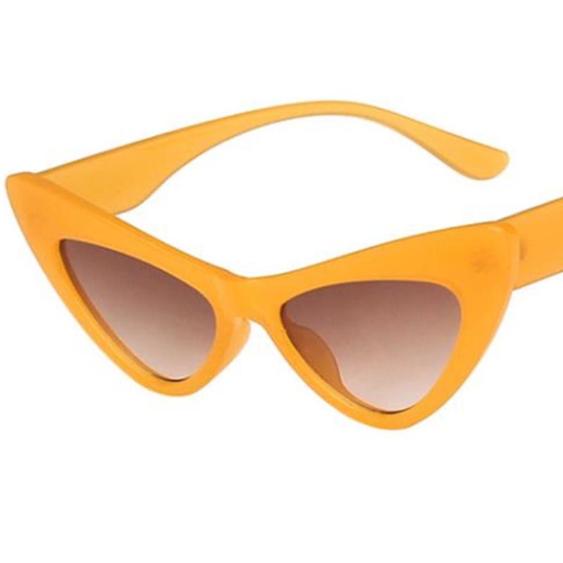 

Fashion Unisex Sunglasses Jelly Color Sun Glasses Anti-UV Spectacles Cat Eye Eyeglasses Simplity Oversize Frame Google as picture помаранчевий