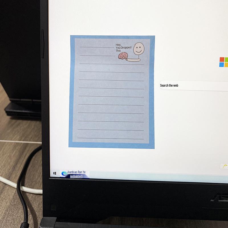 Colorful Striped Self-Adhesive Sticky Notes Memo Pad