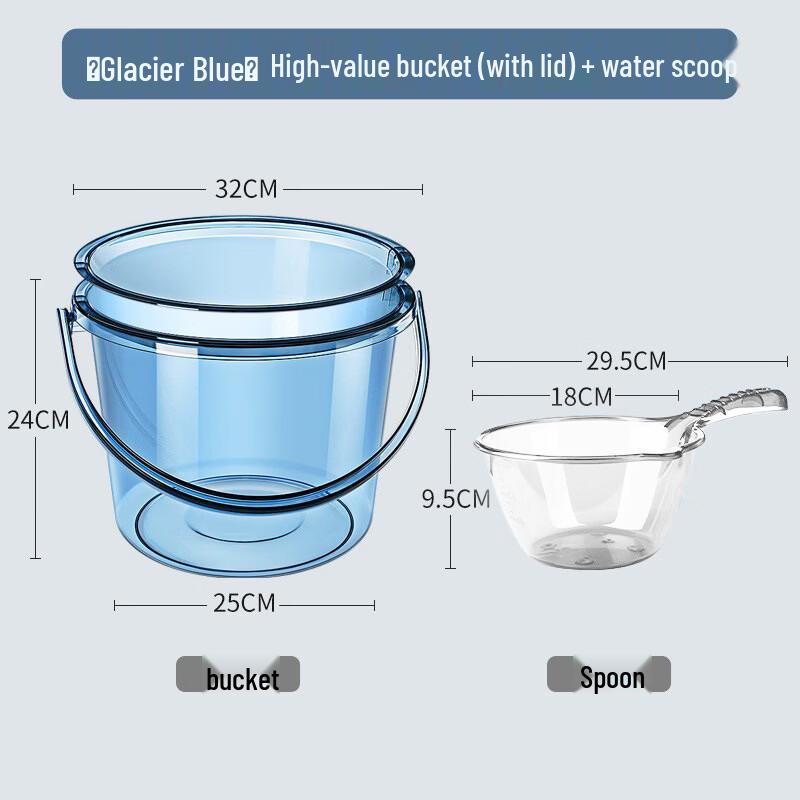 

Plastic Portable Water Bucket Set
