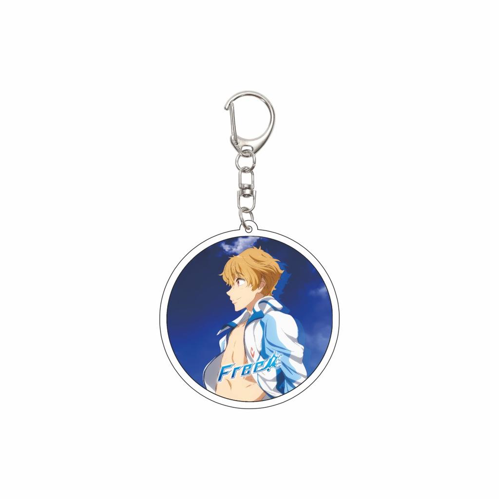Gifts/55MM Anime Free Keychain Nanase Haruka/Tachibana Makoto/Hazuki Nagisa/Ryugazaki Rei Acrylic Key Chain Christmas Gifts