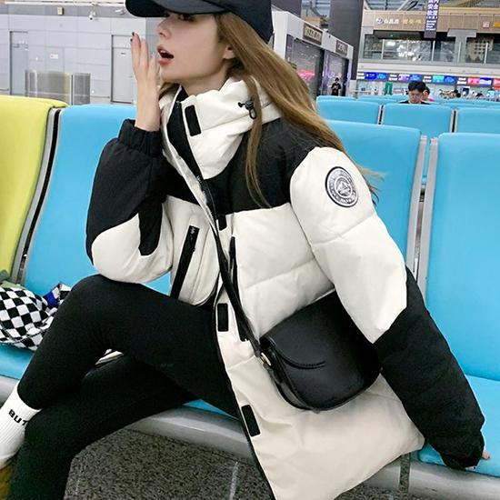 Autumn and Winter Down and Cotton Jackets for Female Workers Clothing , Thick Korean Cotton Jackets, Couple Jackets