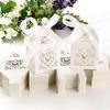 5PCS Love Heart Laser Cut Hollow Carriage Favors Gifts Chocolate Candy Boxes With Ribbon Wedding Party Supplies