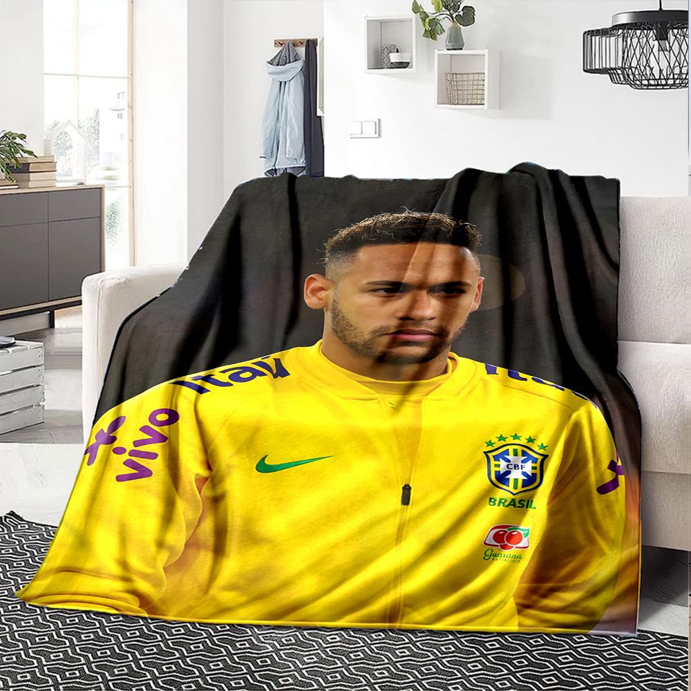 1pc Neymar14 Blanket, Gift, for Men and Women, Soft Blanket, Good for Sofa Bed Couch Travel, Lightweight Flannel Blanket