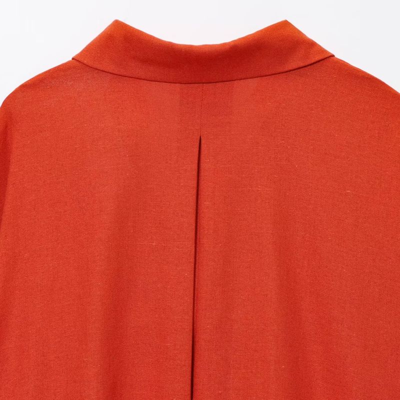 Kaslead New Women Clothes Western Style Versitile Fashion Blended Wide Sleeve Shirts 2363801