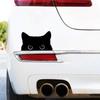 1 Piece Hot Car Sticker Accessories Poor Cat Is Stealing with Big Eyes Watch Vinyl Car Styling Cover Waterproof PVC