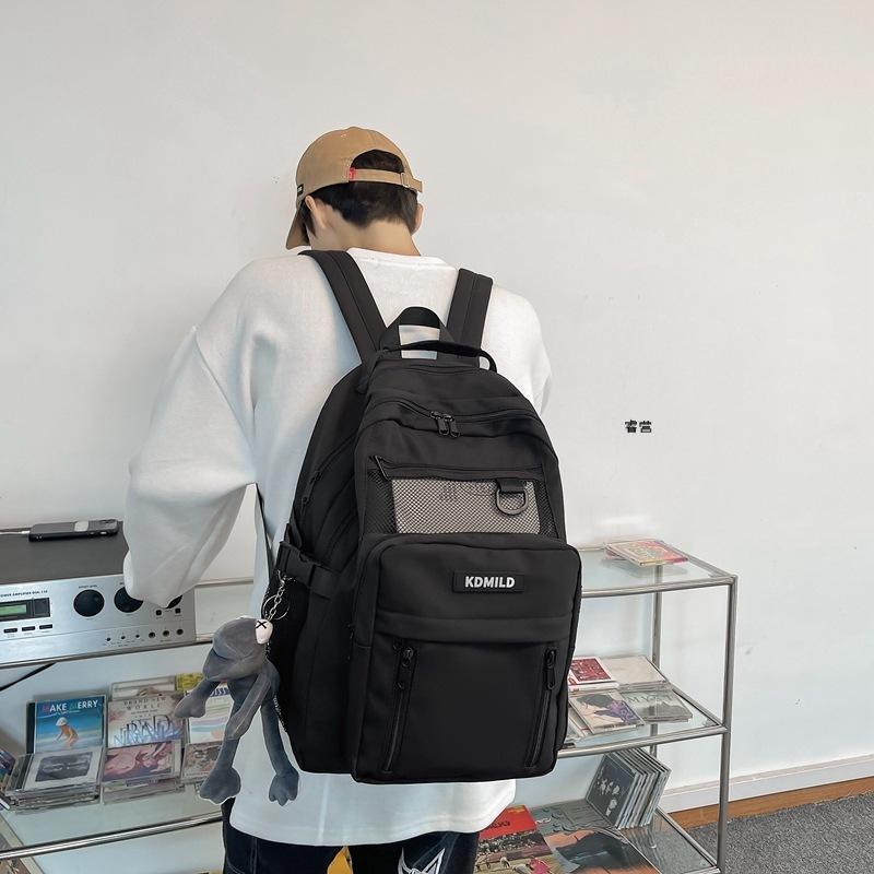 2025 New Schoolbag Male Korean Version Harajuku Female High School College Student Versatile Large-capacity Multi-layer Backpack Backpack