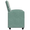 Dining Chairs with Casters 2 pcs Teal 58 x 65 x 98 cm Velvet