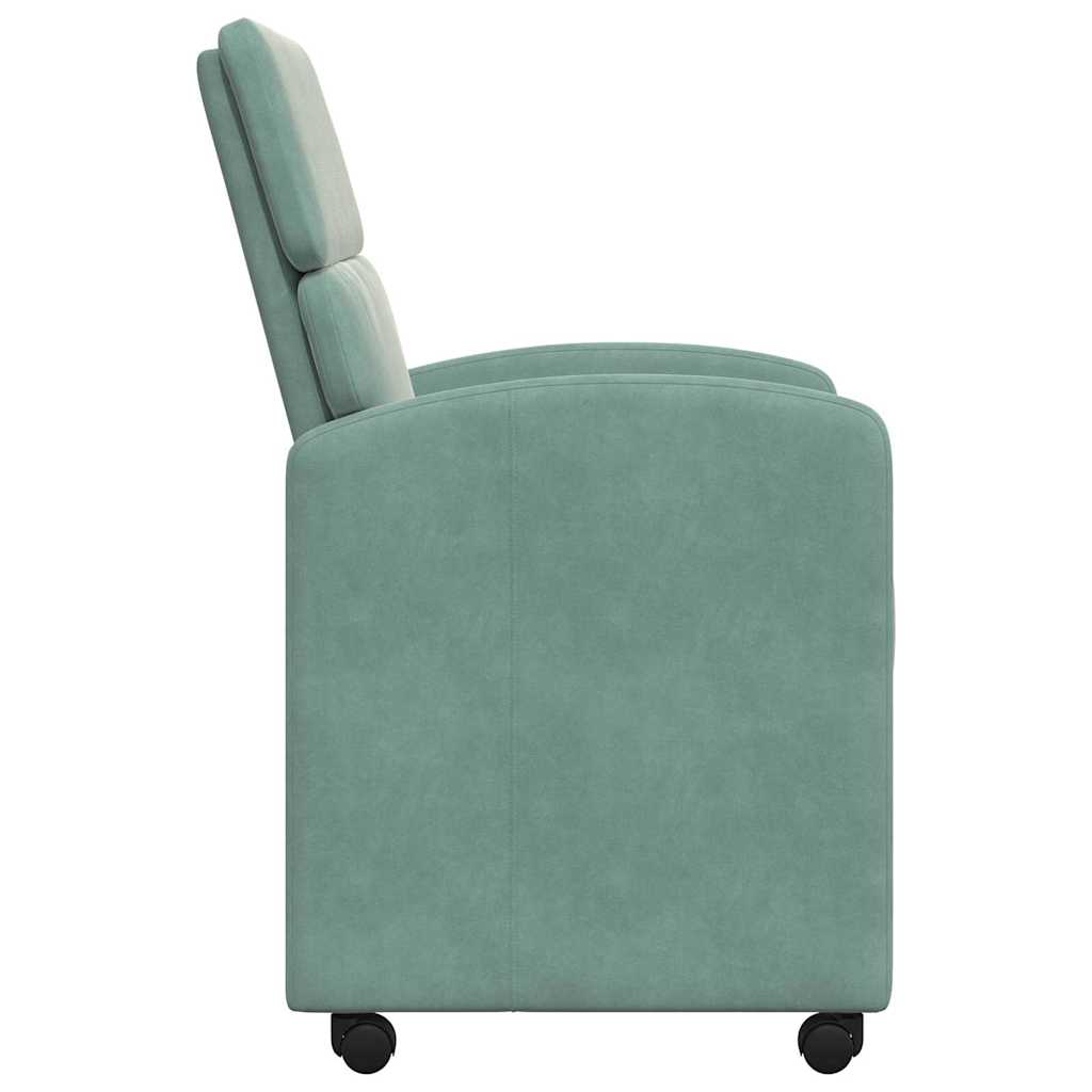 Dining Chairs with Casters 2 pcs Teal 58 x 65 x 98 cm Velvet