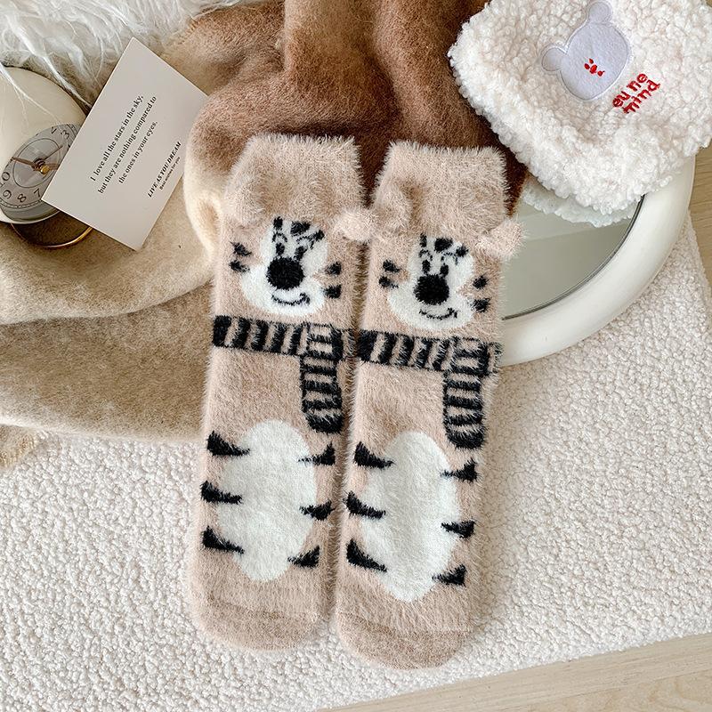 

Cute Animal Socks Autumn Winter Warm Mid-Calf Socks Soft Comfortable Daily Wear Sleep Socks Gift A5