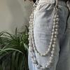 Big Size Disco Ball Beaded Layered Pendant Bag Jeans Pocket Belt Chains Hip Hop Rhinestone Beads Pants Chain for Men Woman Gift