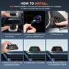 Universal 360 Mount Display Modes Diverse Color Real-Time MPH/KMH Conversion Enhanced GPS Car HUD Speedometer For All Vehicles
