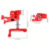 4-Piece Wood Gluing Pipe Clamp Set – Heavy-Duty Cast Iron Bar Clamps for Woodworking – Red