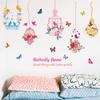HM74003 Flower Butterfly Bird Cage Modern Ins Style Entrance Restaurant TV Background Wall Decoration Wall Stickers