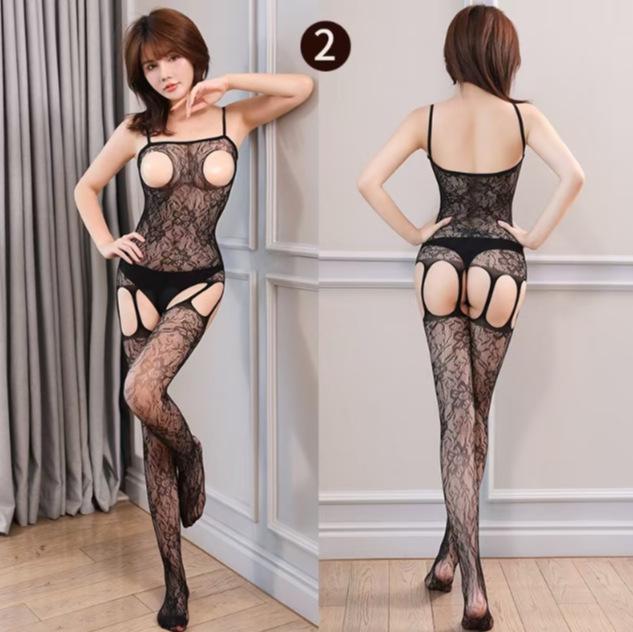 Passionate Plus Size Open Crotch Fishnet Bodysuit Lingerie