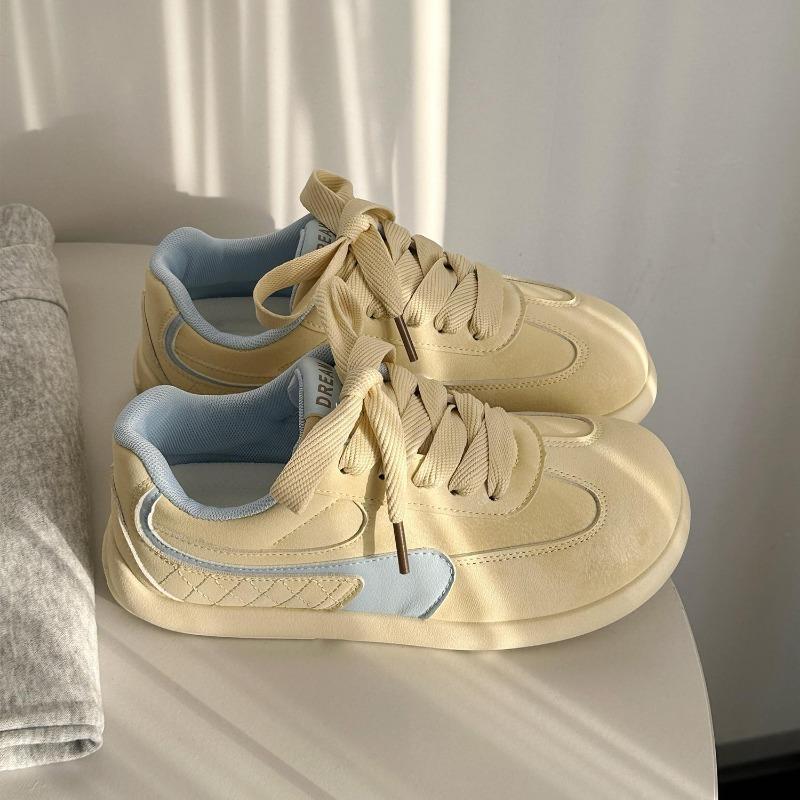 New Four Seasons Women's Shoes Fashion Splicing Classic Retro Student Casual Breathable Sports Little White Board Shoes