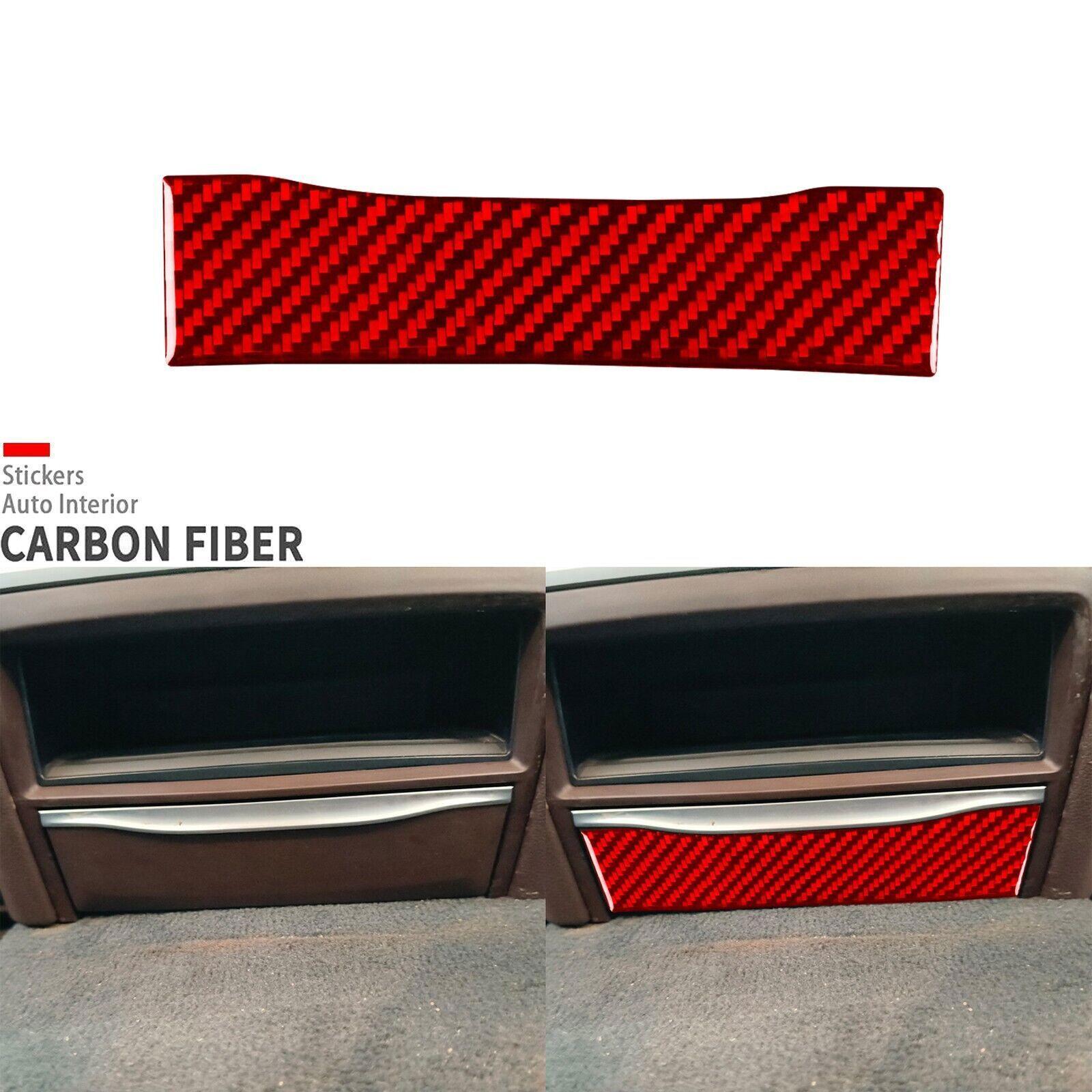 Red Carbon Fiber Interior Rear Radio CD Cover For BMW 7 Series G11 G12 2015-