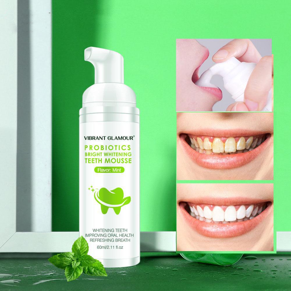 

VIBRANT GLAMOUR Отбеливание зубов Мусс Мята Зубная паста Удалить табличка пятна устные зубы Свежие зубы Дыхание устные Уход инструмент