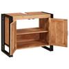 Bathroom Vanity Cabinet Brown 71 X 33 X 58 Cm Solid Acacia Wood
