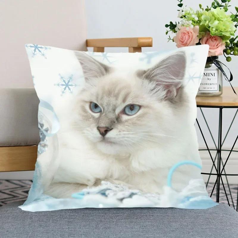Heminredning Söta Kattungemönster: Bedårande kuddmönster med husdjurstema Kuddfodral Lämpligt för soffa sovrum bil kuddfodral