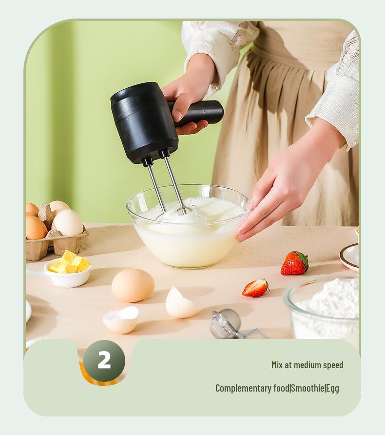 Multifunctional Wireless Egg Beater: Portable, Rechargeable Cream & Dough Mixer for Baking