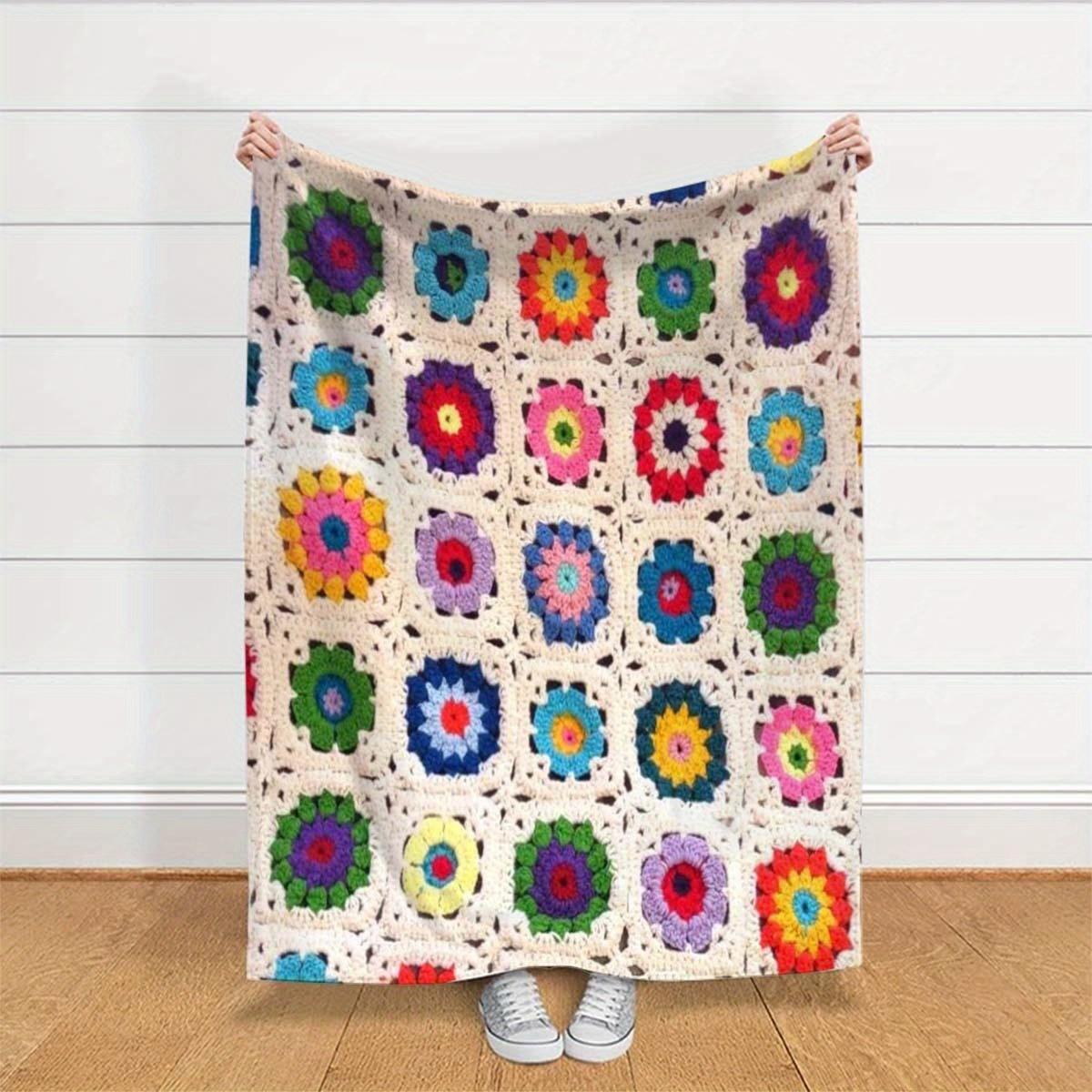 

Bohemianstyle flowers digitalprinted polyester Bedroom velvet flannel soft sofa cover blanket Fleece soft sofa cover blankets 75x100cm
