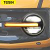 TESIN PVC Car Front Headlight Head Light Protective Film Decoration Stickers for Ford Bronco  2022 2023 Exterior