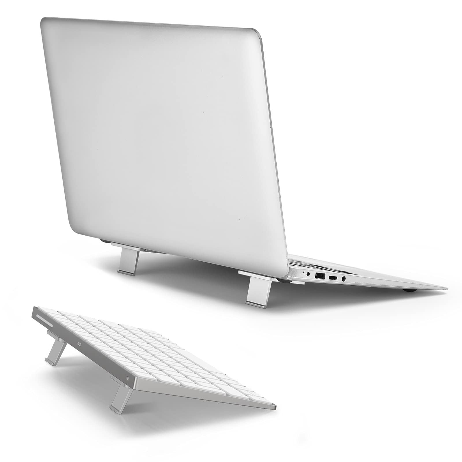 OATSBASF Mini Laptop Stand, Retractable Computer Stand, Portable Notebook Holder, Foldable, Invisible Design, Cooling, Office, Universal, Non-Slip, fo