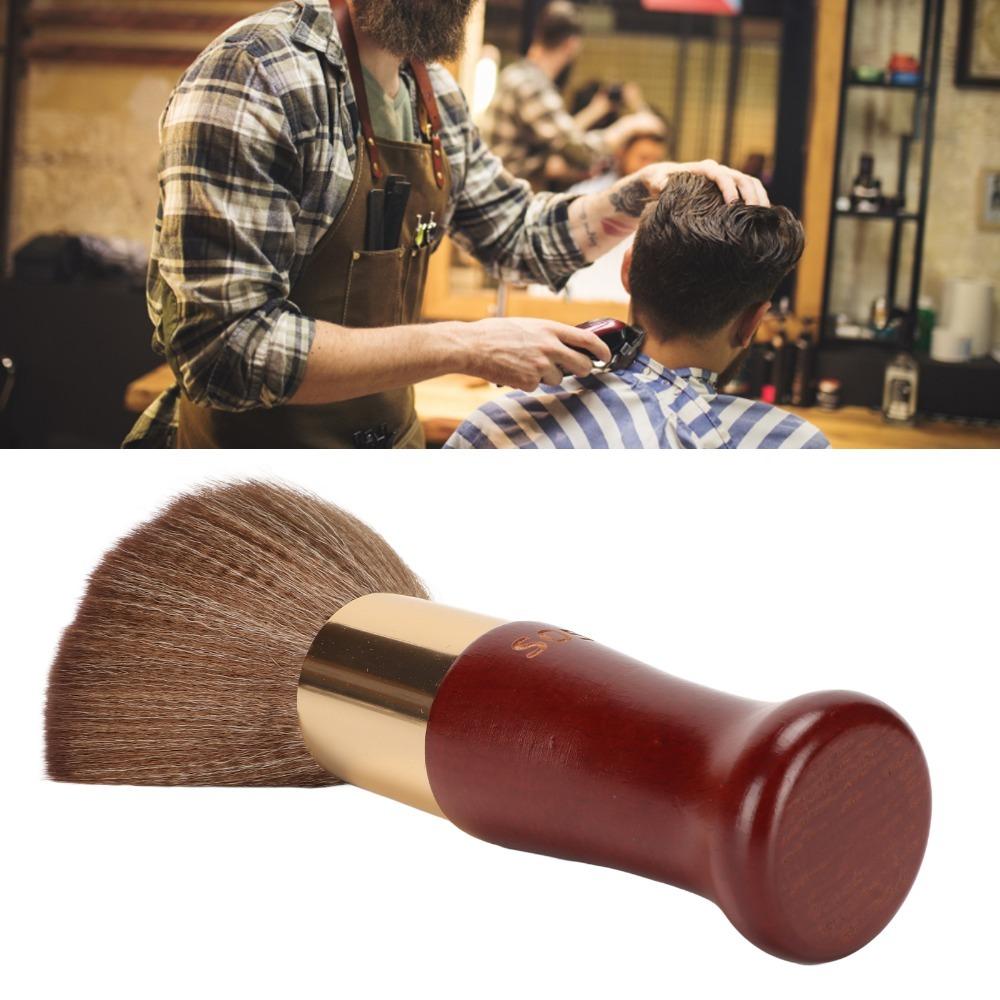 Portable Design Neck Duster Ergonomic Wooden Handle Neck Hair Duster Neck Duster Brush Salons