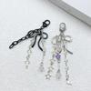 Elegant Jellyfish/Star/Crucifix Bowknot Bag Charm Fashionable Butterfly Knot Keychain Accessory for Women and Girls
