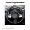 For Nissan March Sunny Versa 2013 DIY Ized Car Interior Accessories Steering Wheel Microfiber Leather Cover Trim