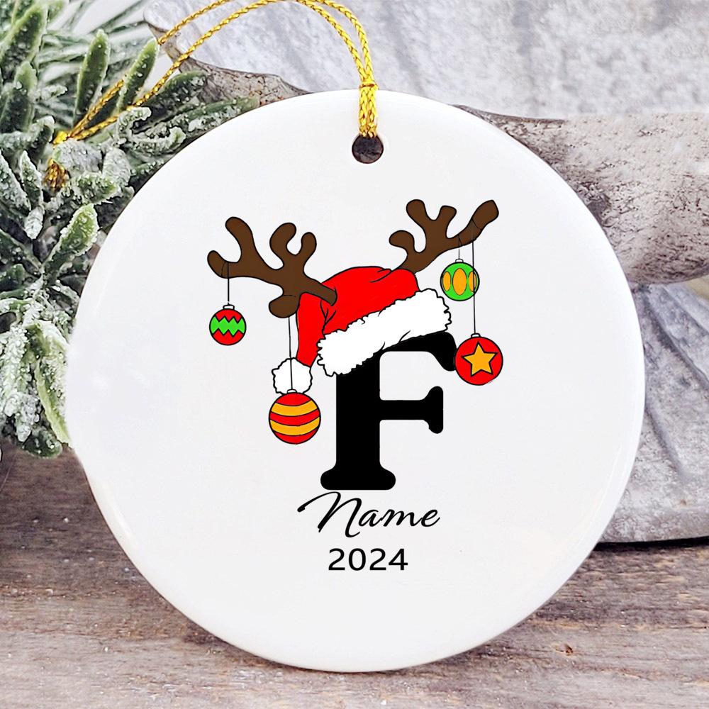 Personalized Christmas Ceramic Ornament Custom Name Family Party Decoration 2025 Family Keepsake Ornament Tree Decor