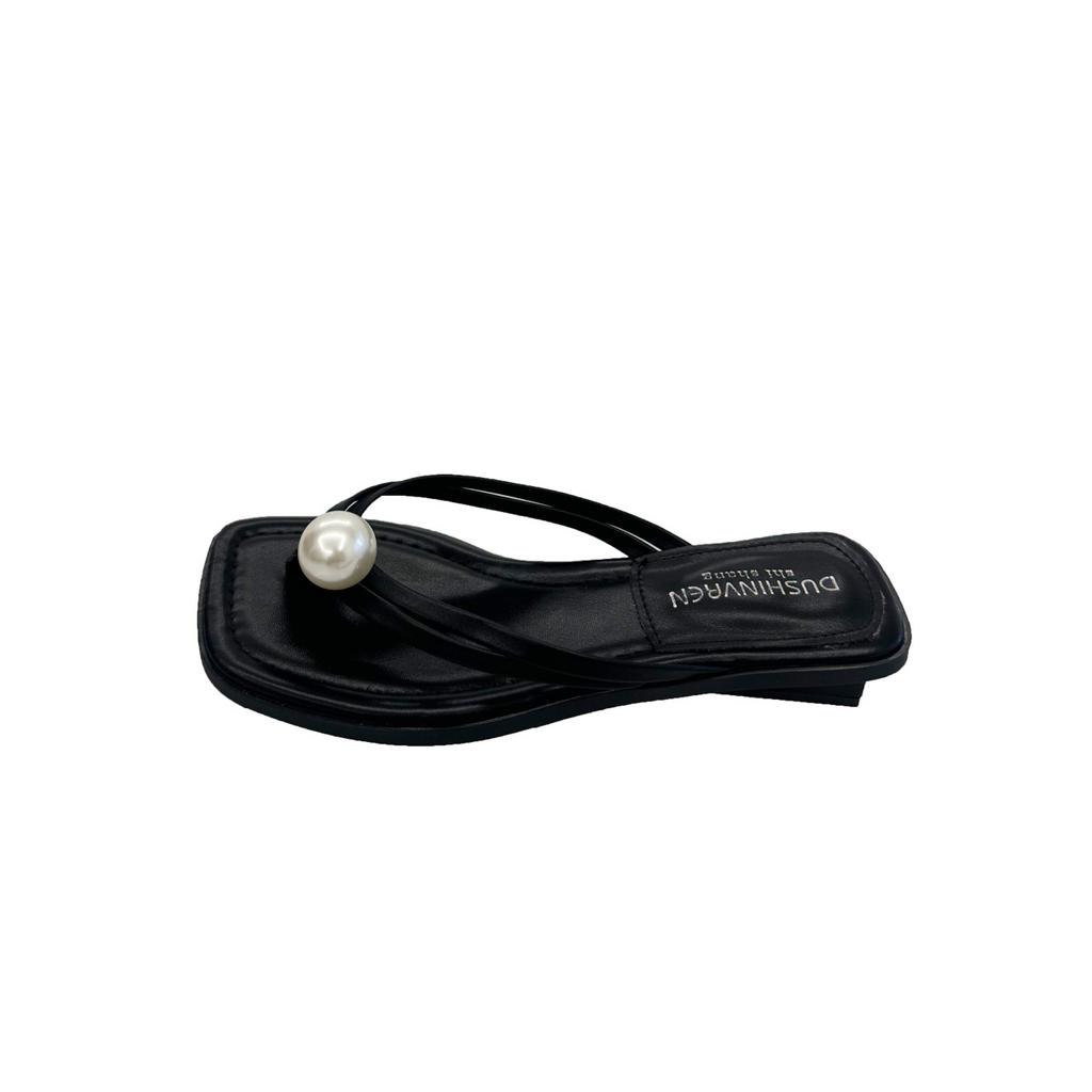 Pearl Flip-flops Women's Spring 2025 New Fashion Outer Wear Toe Beach Slope Heel Cool Slippers