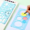 Multi-functional Geometric Ruler Set for Primary Students: 7-Piece Drawing and Painting Kit with Ever-changing Kaleidoscope Ruler