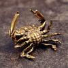 Handcrafted Brasses Crabs Figurine With Openable Shell Miniature Trinket Box For Desktop Display And Tea Table Decors