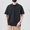 Mens Summer Updated Relaxed Fit Short-sleeved POLO Blouse Mens Lapel Thin Short T-top