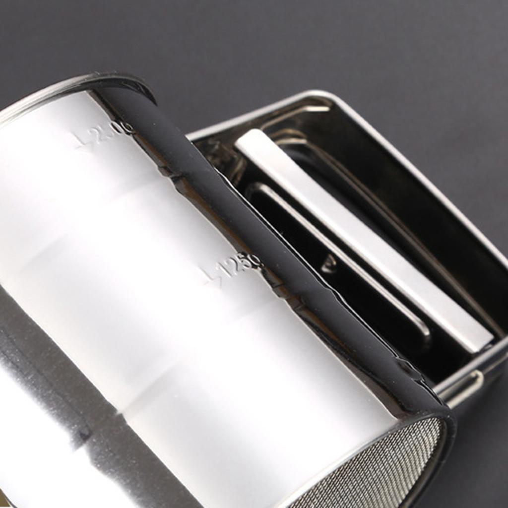 Flour Sifter Stainless Steel Fine Mesh Hand Press Flour Sifter Cup for Baking Flour Powder Sugar