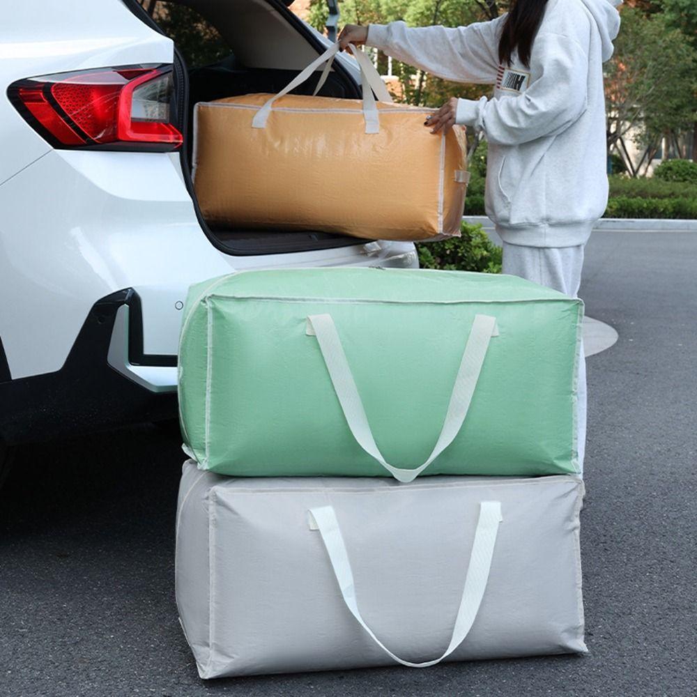 

Foldable Clothes Quilt Storage Bag Space Saving Large Capacity Moving Bag Bedroom зелений