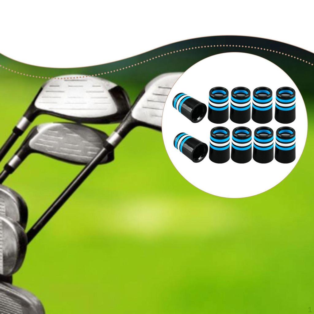 10 Pieces Golf Club Ferrules 370 Shaft Covers, Premium Replacement Durability Portable,