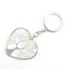 Crystal Gravel Peach Heart Tree Of Life Keychain Heart Bag Pendant K06 Graduation Gift Car Key