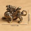 Chinese Style Brass Qilin Dragon Statue Figurine, Wealth Prosperity Luck, Vintage Ornaments for Home Decoration, 1Pc