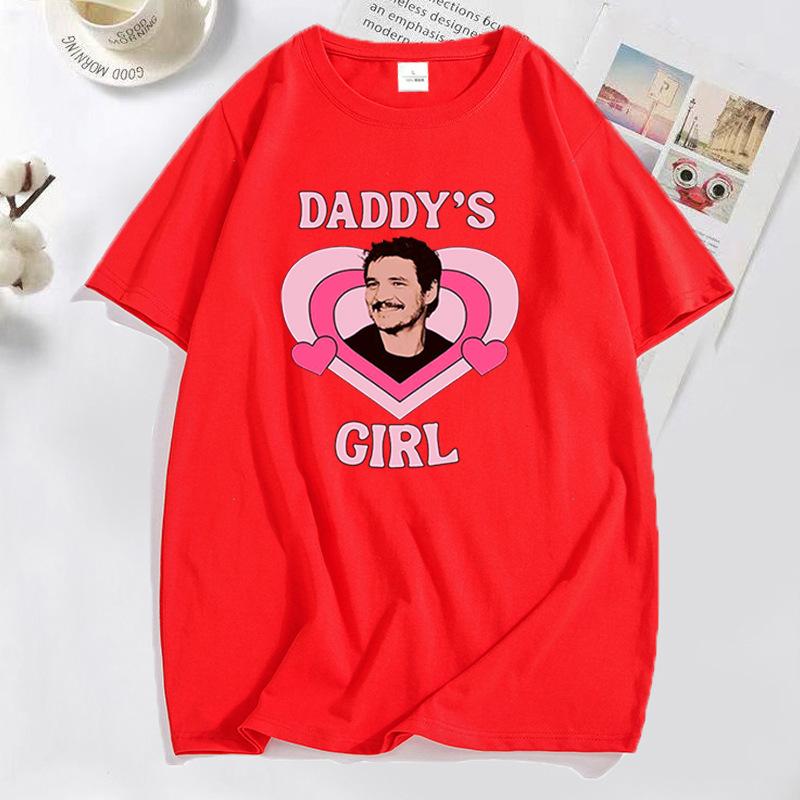 Actor Pedro Pascal Bundle T Shirt Fashion Women Daddys Little Girl Women Streetwear Summer Tee Girl Streetwear Clothing Tops