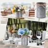 16 Pcs High Farmhouse Vase Decor 4.33" Metal Flower Vases Iron Rustic Vases With Twine Small Vases Bulk Centerpieces Vases For T