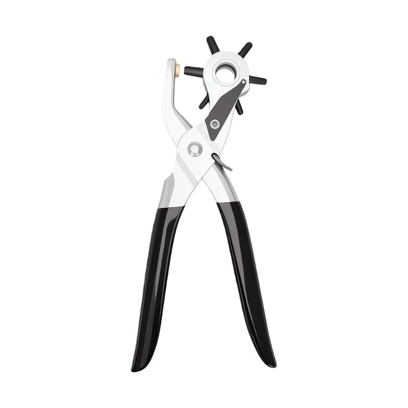 

Эргономичные клещи-дырокол с вращающимся механизмом, 6 размеров отверстий, прочные клещи-пробойник для кожи, инструмент для кожи, бумаги 1