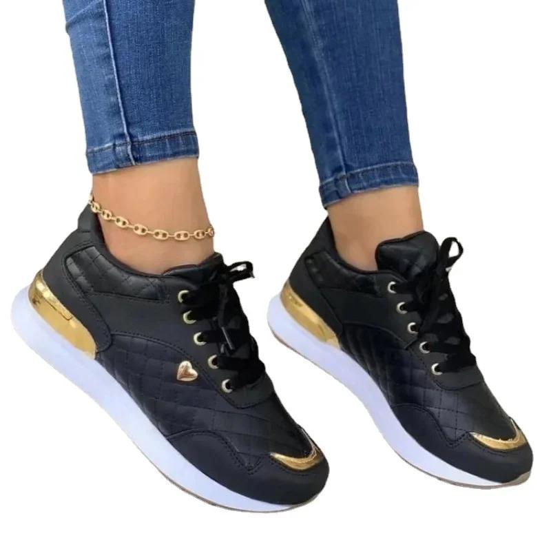  Women's Mesh Sneakers Patchwork Lace Up Flat Shoes for Women Lightweight Female Shoes Classic Versatile Zapatillas De Mujer