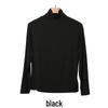 Women's Black Half-High Collar Long-Sleeve Shirt - Korean Style, 2025 Spring/Autumn